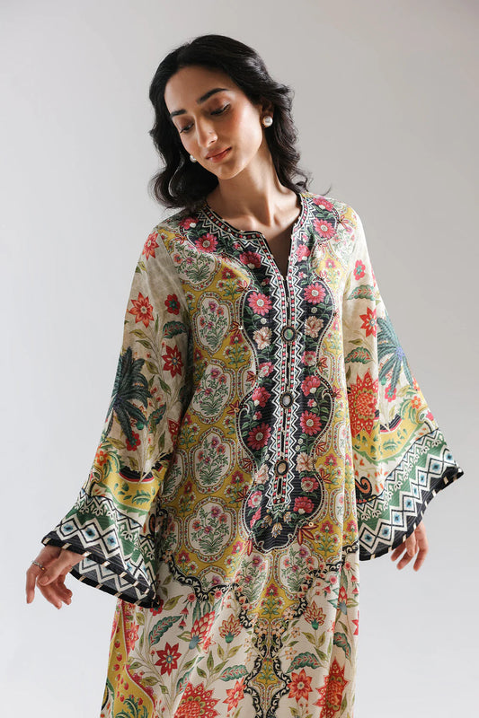 ETHNIC - Silk Unstitched Collection - 2-PC Kaftan Style - ARC-1090-2pc