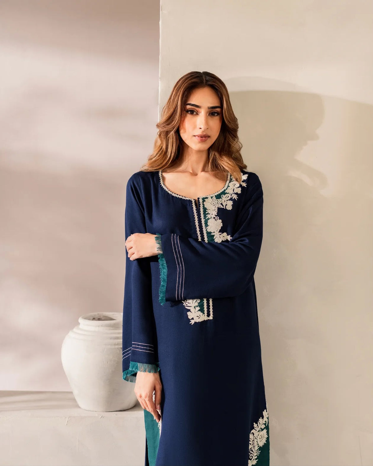 MAAHE - Silk Unstitched Collection - 2-PC Kaftan Style - ARC-1097-2pc
