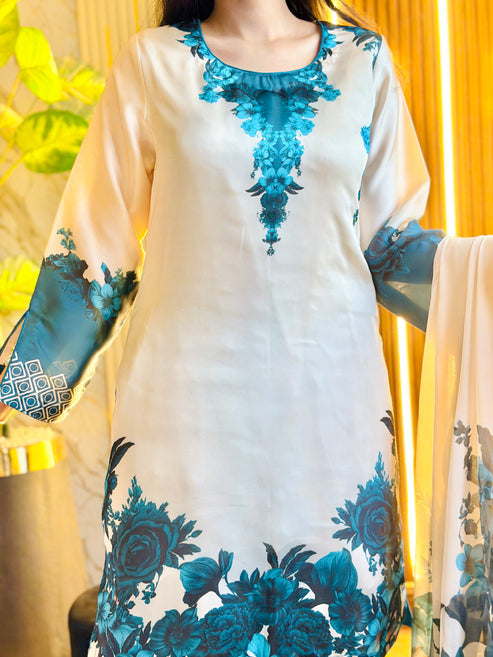 ETHNIC - Silk Unstitched Collection - Digital Print Silk - ARC-1087-3 PC
