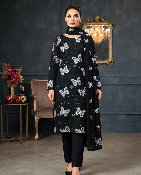 ARC-1065 - 3Pcs Embroidered Summer Lawn Collection ARC-1065