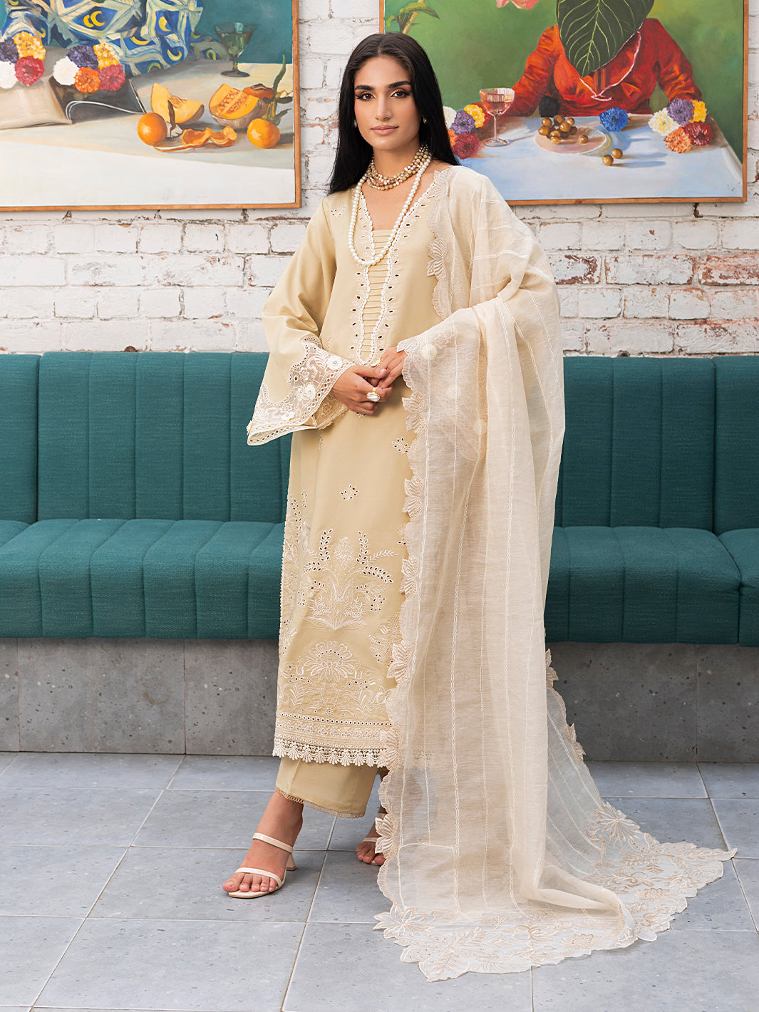 IZEL - 3Pcs Embroidered Summer Lawn Collection ARC-1012