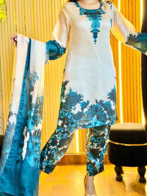 ETHNIC - Silk Unstitched Collection - Digital Print Silk - ARC-1087-3 PC