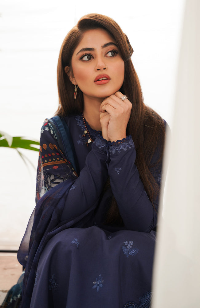 SERAN 3Pcs Embroidered Summer Lawn Collection  ARC-1005