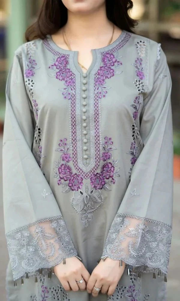 MUSHQ - 3Pcs Embroidered Summer Lawn Collection  ARC-1047