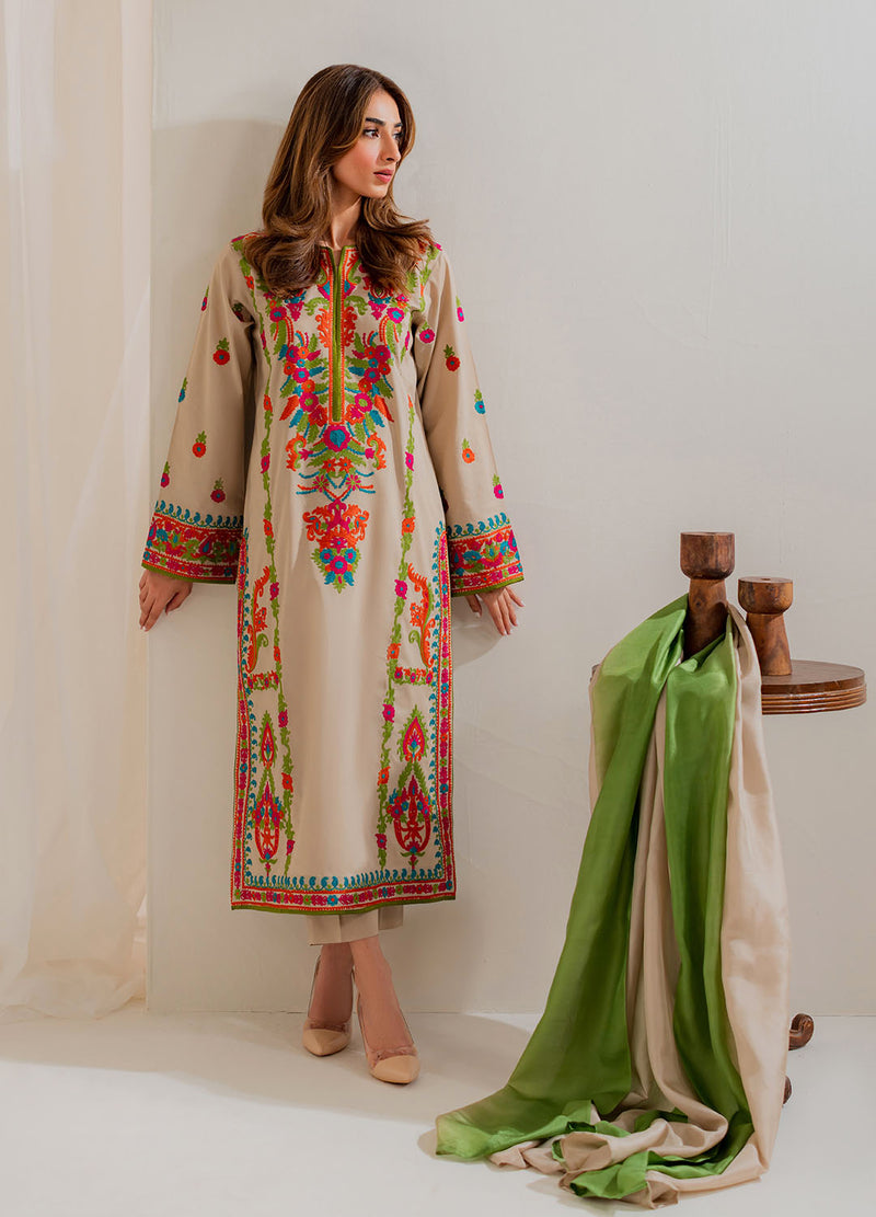 TAWAKAL - 3Pcs Embroidered Summer Lawn Collection  ARC-1069
