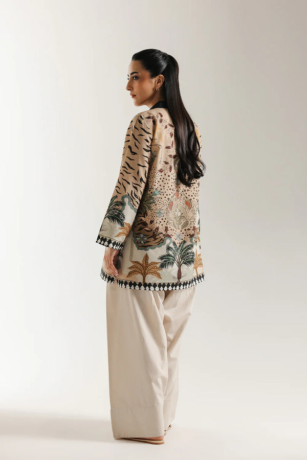 ETHNIC - Silk Unstitched Collection - 2-PC  Kaftan Style - ARC-1086-2pc