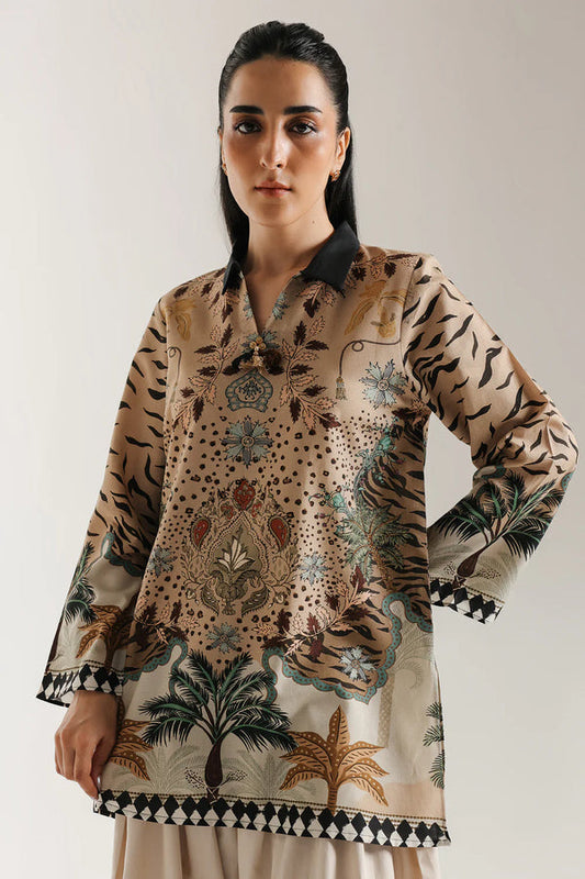 ETHNIC - Silk Unstitched Collection - 2-PC  Kaftan Style - ARC-1086-2pc