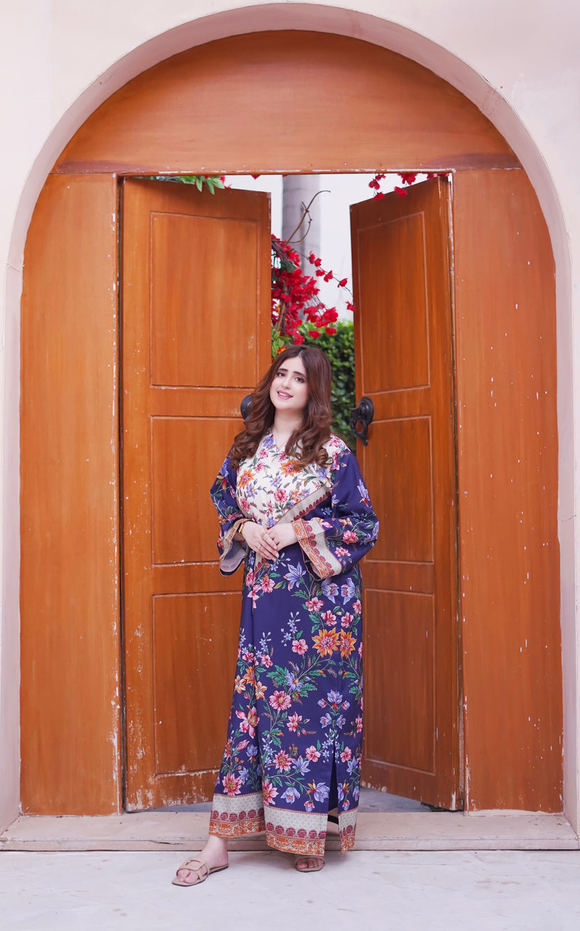 ETHNIC - Silk Unstitched Collection - 2-PC  Kaftan Style - ARC-1087-2pc