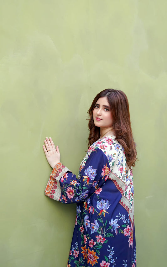 ETHNIC - Silk Unstitched Collection - 2-PC  Kaftan Style - ARC-1087-2pc