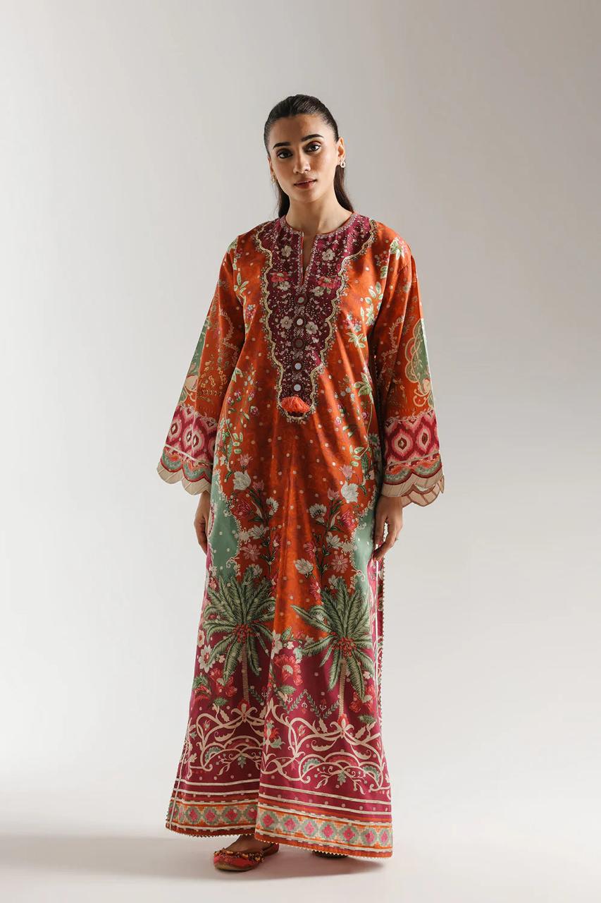 ETHNIC - Silk Unstitched Collection - 2-PC  Kaftan Style - ARC-1085-2pc