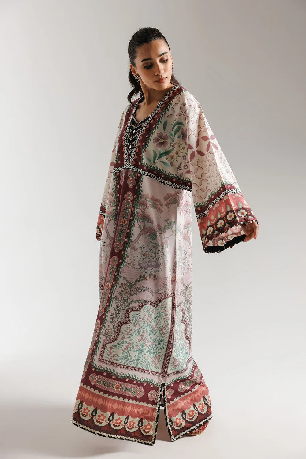 ETHNIC - Silk Unstitched Collection - 2-PC  Kaftan Style - ARC-1089-2pc