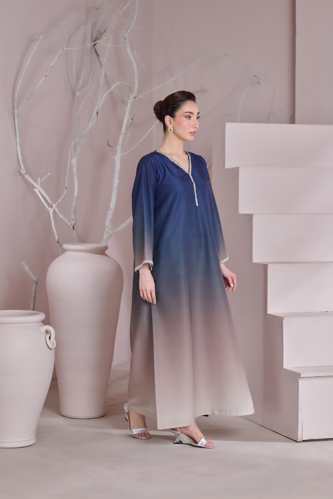 LuluSar - Silk Unstitched Collection - 2-PC  Kaftan Style - ARC-1092-2pc