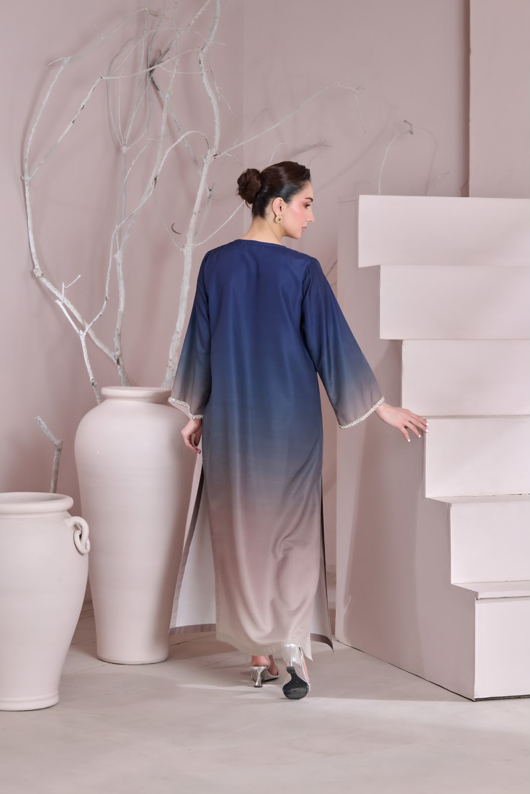 LuluSar - Silk Unstitched Collection - 2-PC  Kaftan Style - ARC-1092-2pc