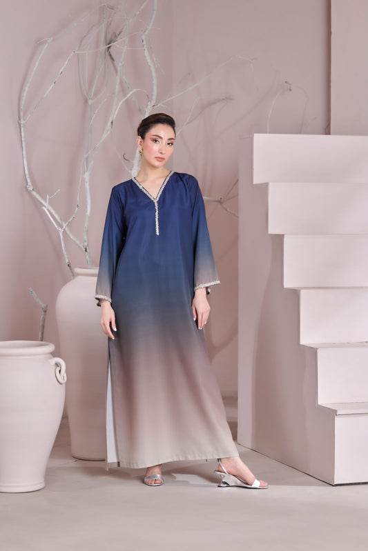LuluSar - Silk Unstitched Collection - 2-PC  Kaftan Style - ARC-1092-2pc