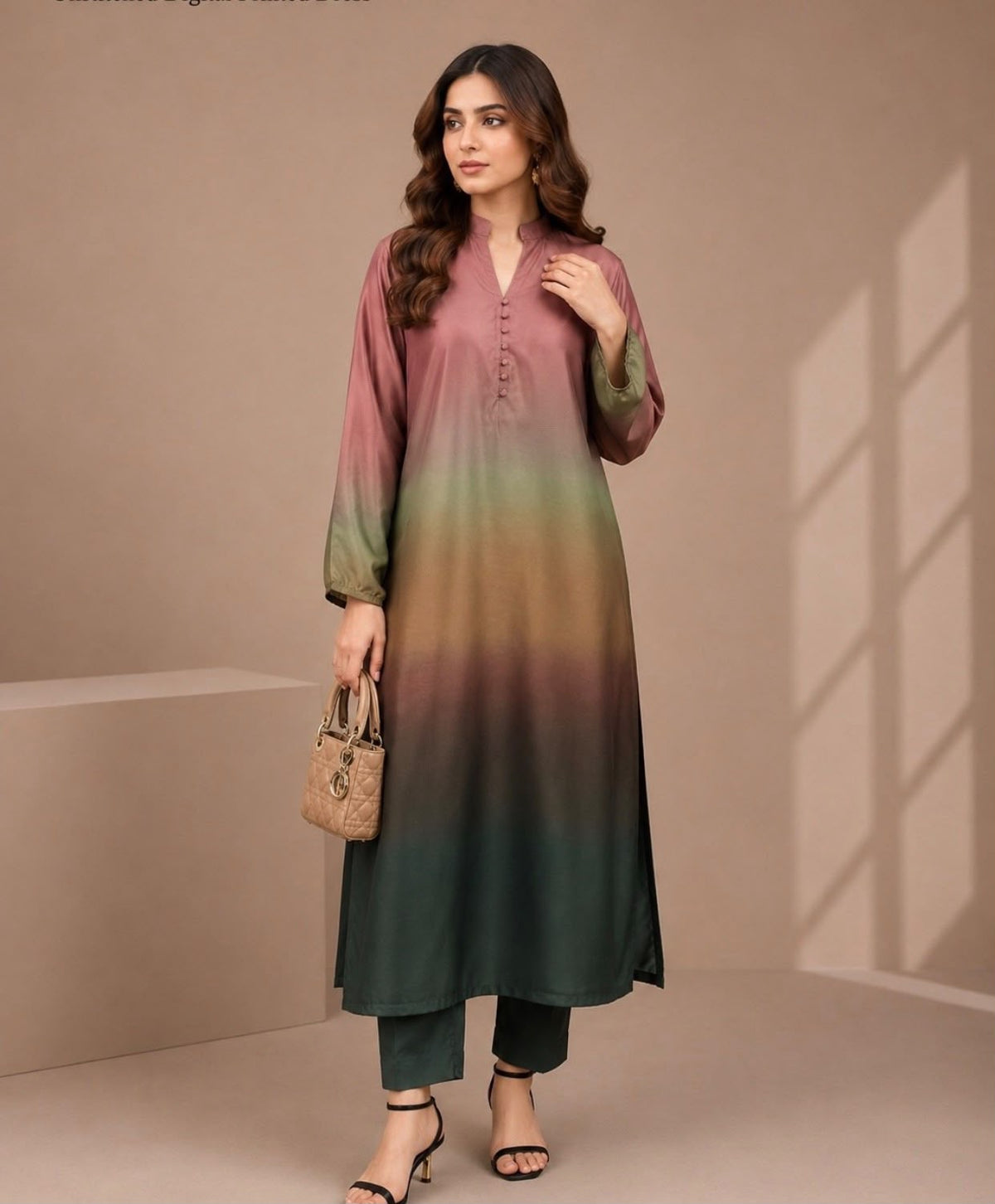 LuluSar - Silk Unstitched Collection - 2-PC  Kaftan Style - ARC-1093-2pc