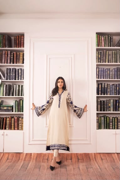 SHANAYA - Silk Unstitched Collection - 2-PC  Kaftan Style - ARC-1096-2pc