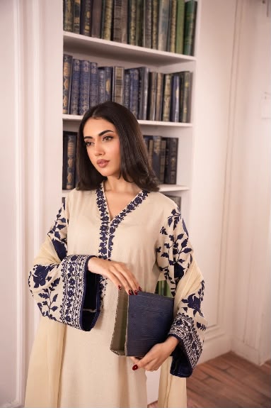 SHANAYA - Silk Unstitched Collection - 2-PC  Kaftan Style - ARC-1096-2pc