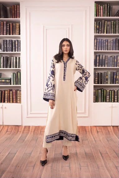SHANAYA - Silk Unstitched Collection - 2-PC  Kaftan Style - ARC-1096-2pc