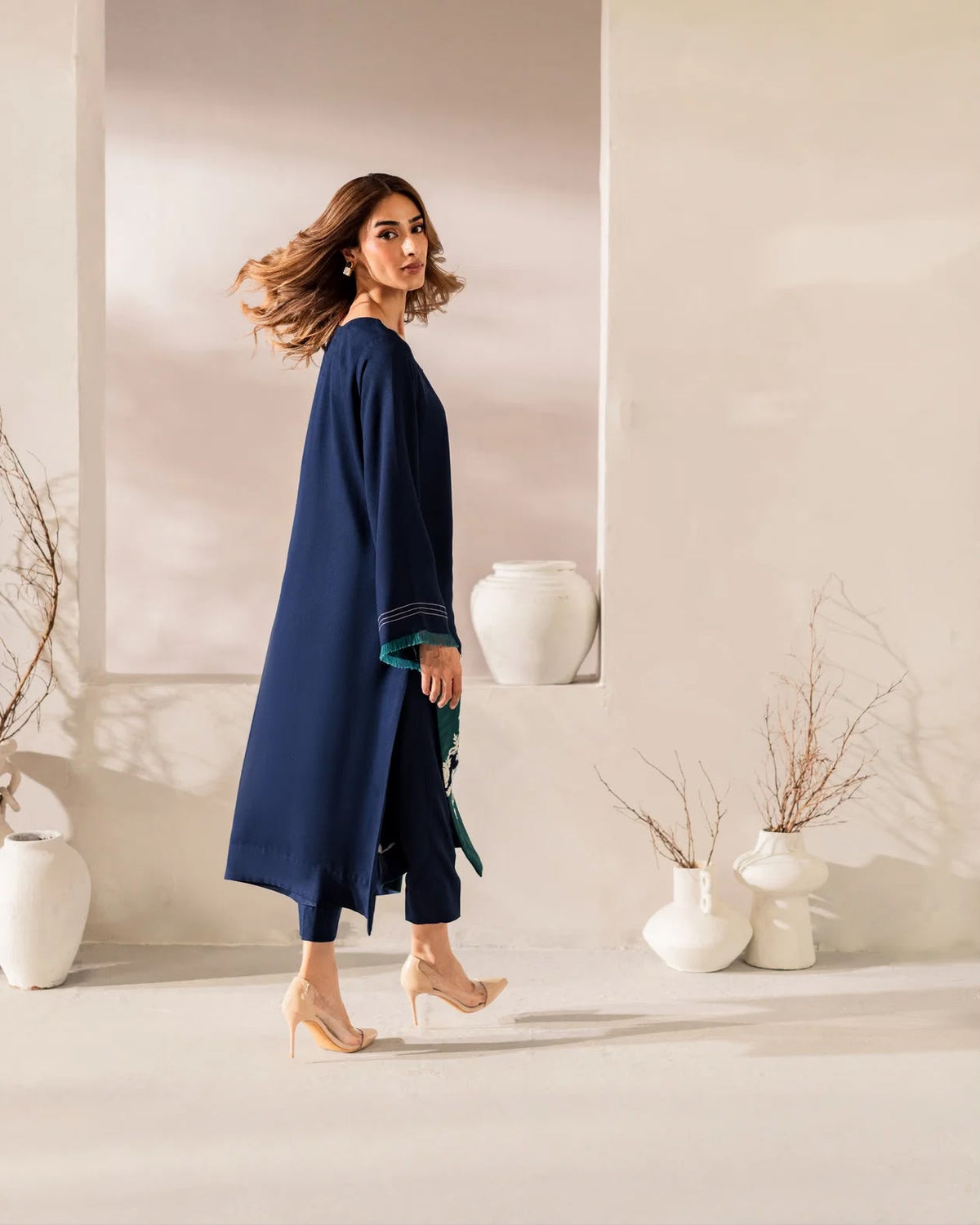 MAAHE - Silk Unstitched Collection - 2-PC  Kaftan Style - ARC-1097-2pc