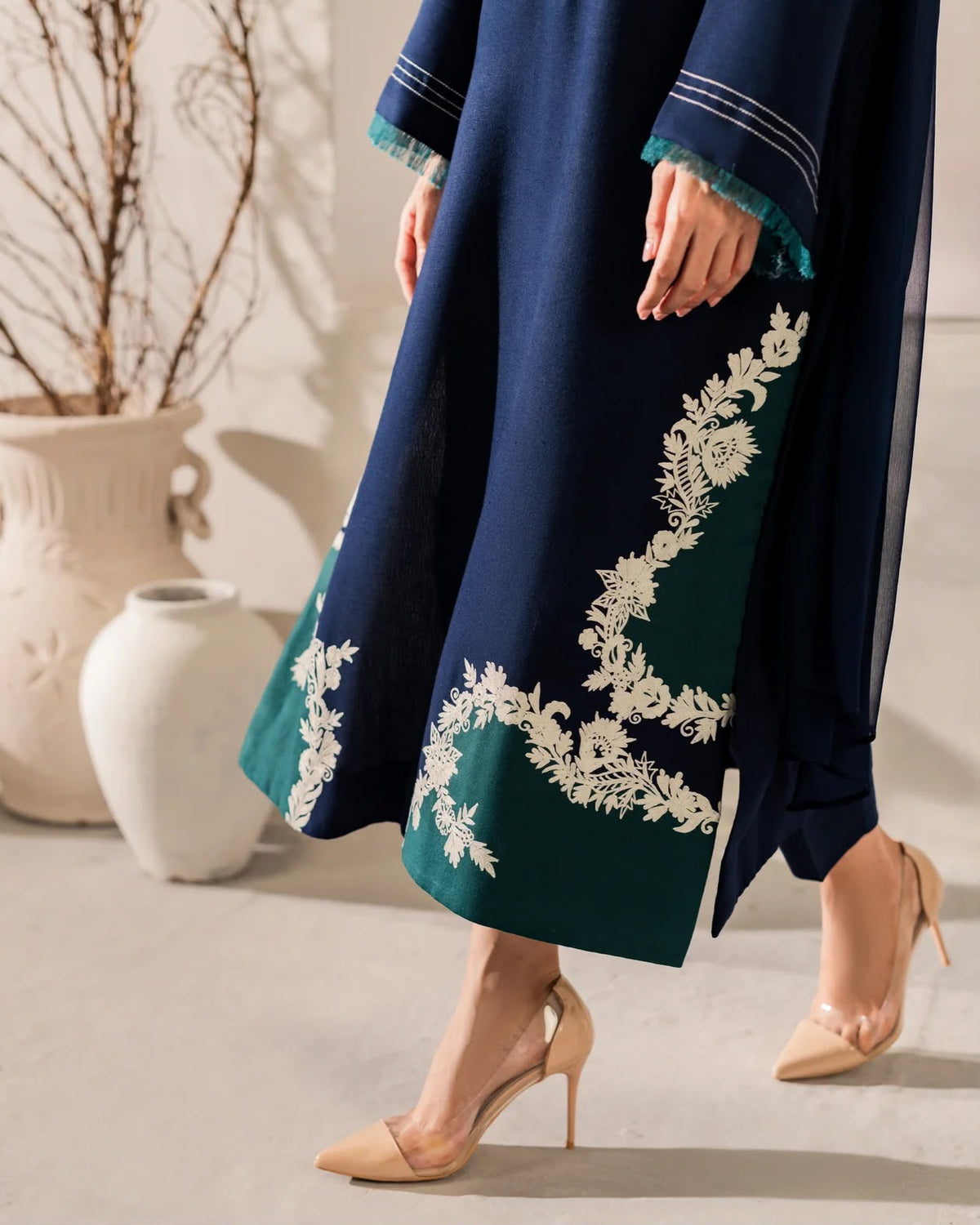 MAAHE - Silk Unstitched Collection - 2-PC  Kaftan Style - ARC-1097-2pc