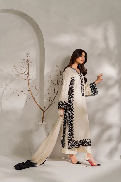 Nooriya - Silk Unstitched Collection - 2-PC  Kaftan Style - ARC-1098-2pc