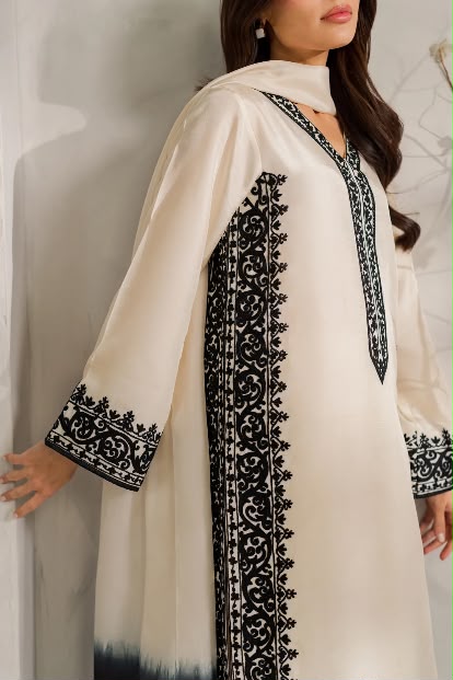 Nooriya - Silk Unstitched Collection - 2-PC  Kaftan Style - ARC-1098-2pc