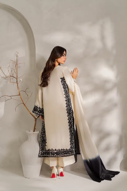 Nooriya - Silk Unstitched Collection - 2-PC  Kaftan Style - ARC-1098-2pc