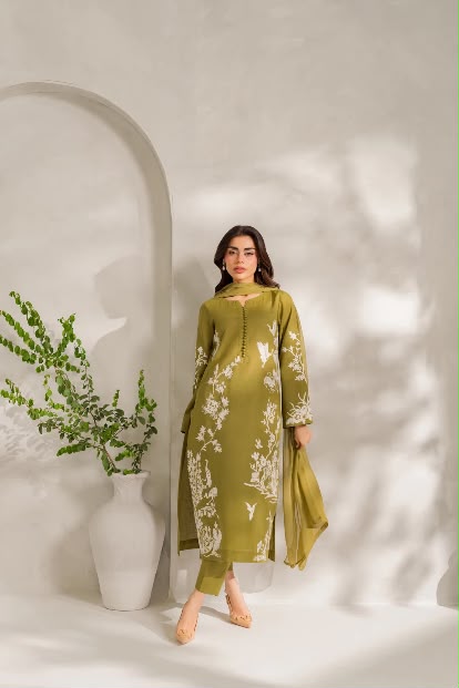 Mehrnaz - Silk Unstitched Collection - 2-PC  Kaftan Style - ARC-1099-2pc
