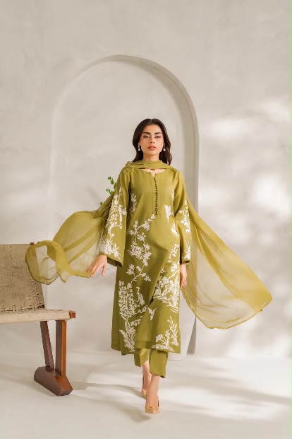 Mehrnaz - Silk Unstitched Collection - 2-PC  Kaftan Style - ARC-1099-2pc