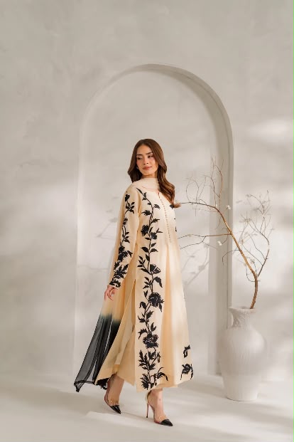Mahin - Silk Unstitched Collection - 2-PC  Kaftan Style - ARC-1103-2pc