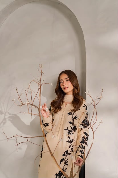 Mahin - Silk Unstitched Collection - 2-PC  Kaftan Style - ARC-1103-2pc